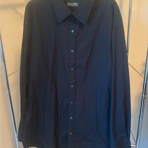 Axist Men's Black Button Down Shirt with pattern on the back.